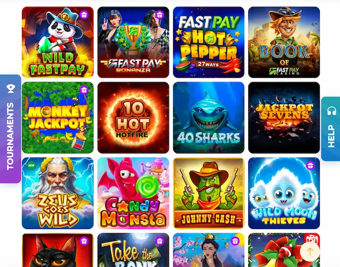 Cobber Casino games
